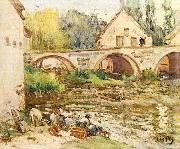 Alfred Sisley Die Wascherinnen von Moret oil painting reproduction